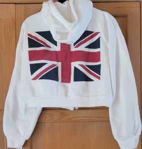 VS Moda Zip-up Cropped British Hoodie